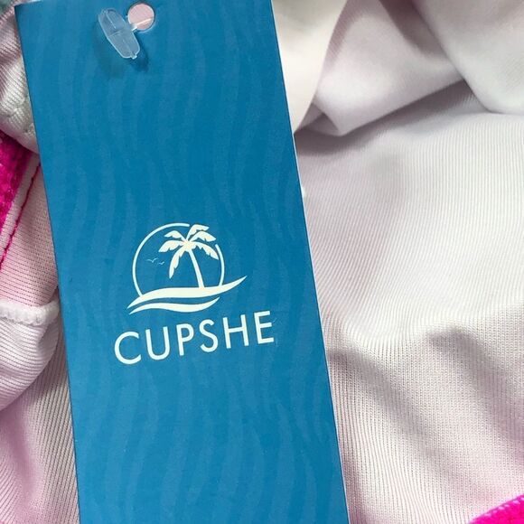 Cupshe Pink Blue Color Block Bikini Set - Picture 10 of 10